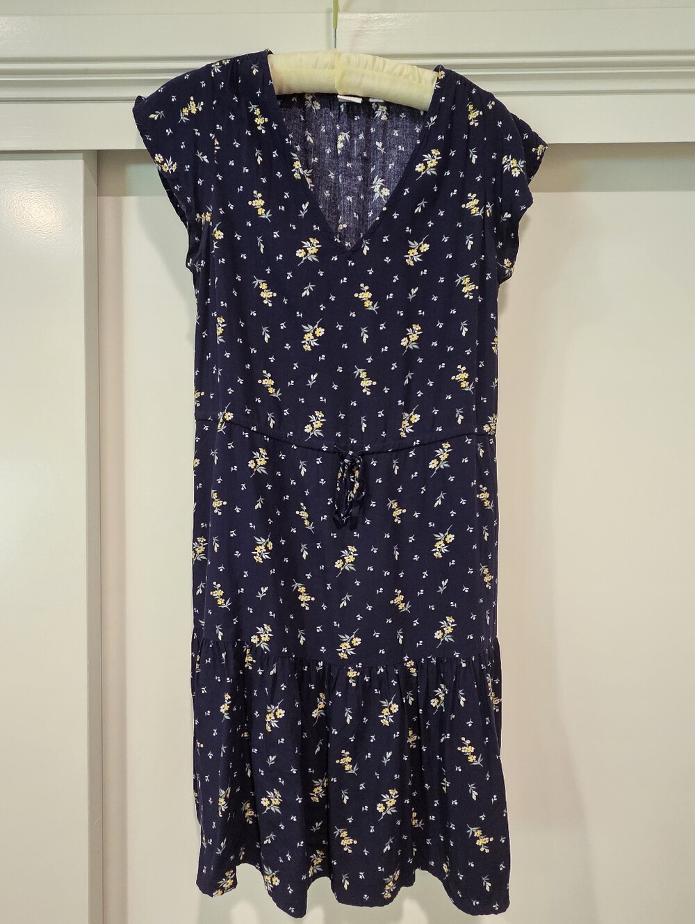 GAP Flutter Sleeve Tie-Waist Mini Dress